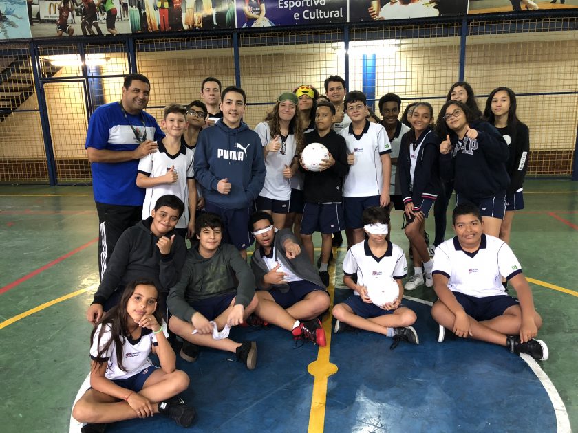 COLÉGIO SANTA MÔNICA – VIVÊNCIA DO GOALBOLL – 7º AT – BONSUCESSO