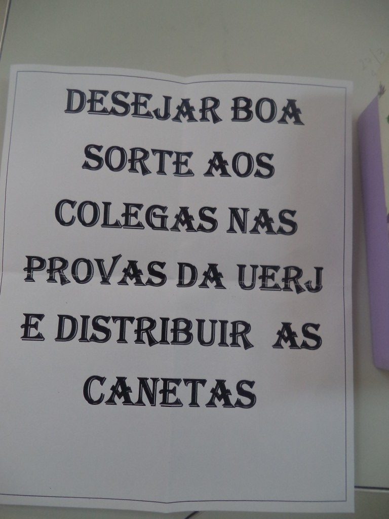 COLÉGIO SANTA MÔNICA – DINÂMICA DO DESAFIO – PRÉ VESTIBULAR – BONSUCESSO