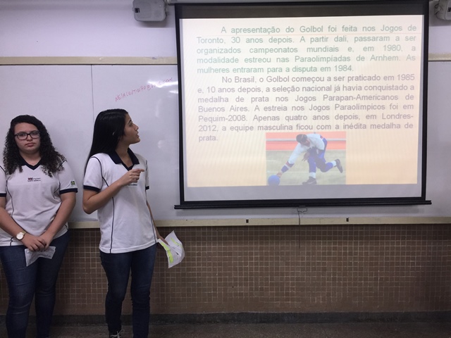 COLÉGIO SANTA MÔNICA – APRESENTAÇÃO – ESPORTES PARALÍMPICOS – 7°BM – BONSUCESSO
