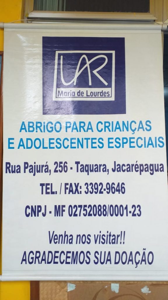 ENTREGA DAS DOAÇÕES (ABRIGO PARA CRIANÇAS E ADOLESCENTES ESPECIAIS)